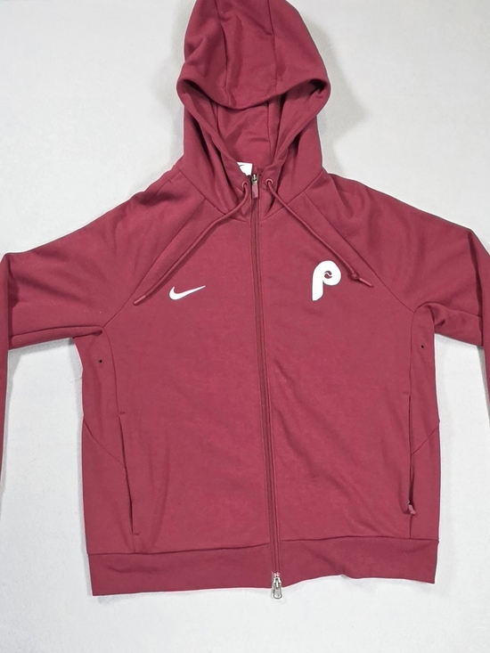 Nike Tops - Nike Full-Zip Hoodie with Phillies 'P' Logo - Crimson